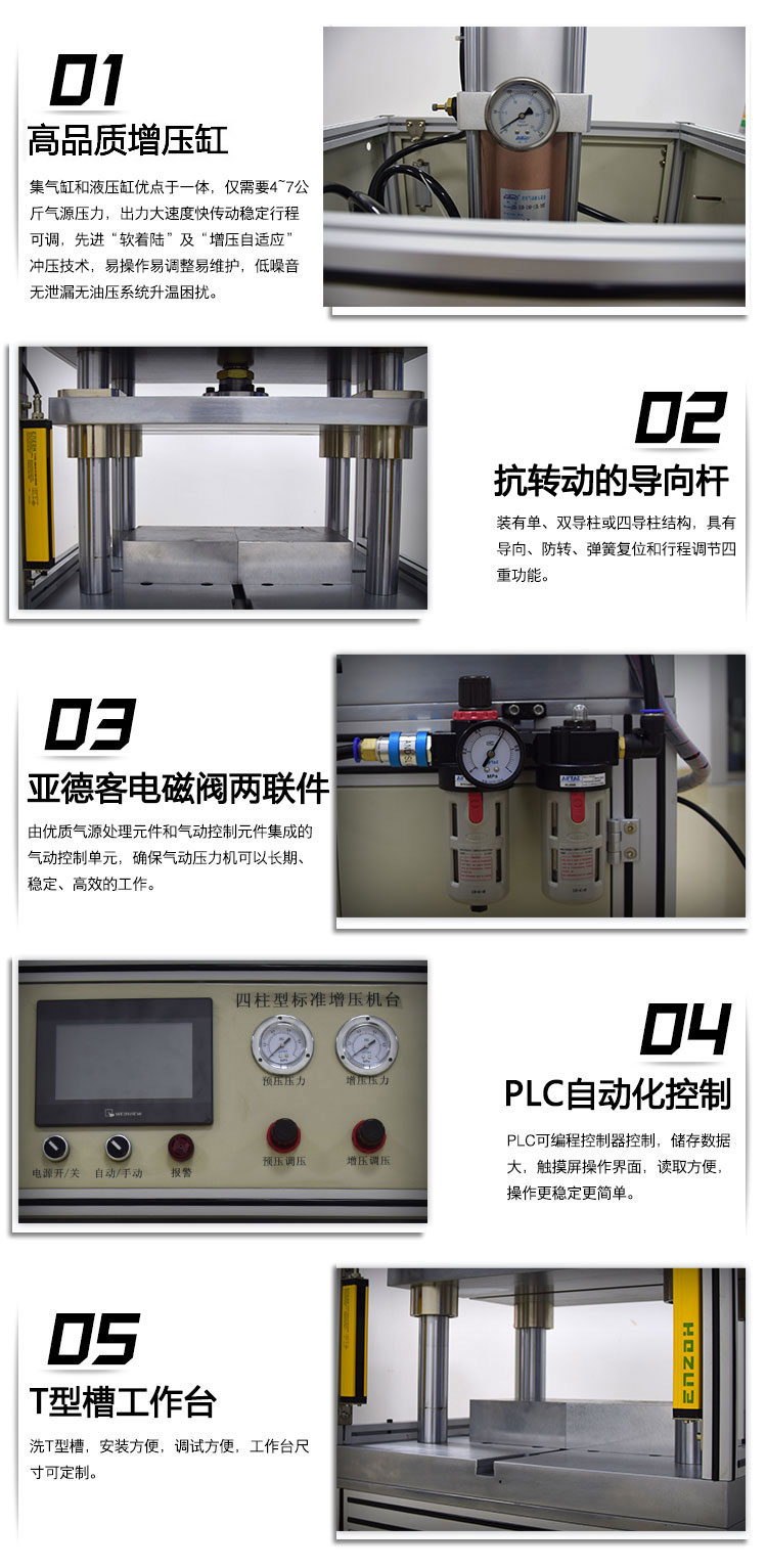 JRID四柱型气液增压机带中板产品细节图